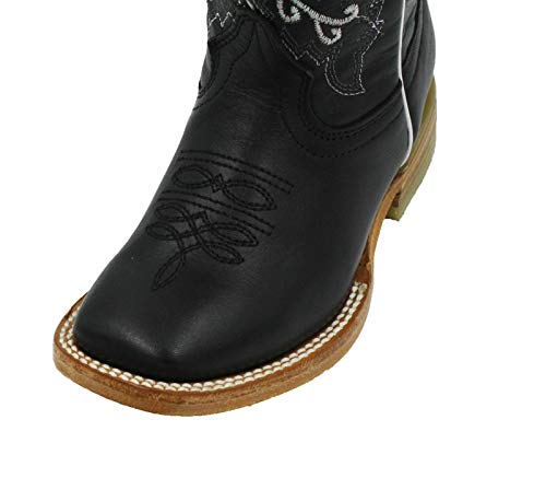 Dona Michi Kids genuine cowhide cowboy square toe western leather sole boots2
