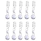 LONGSHENG - SINCE 2001 - 10pcs Tablecloth Weights Crystal Drop Tablecloth Pendant Table Cover Weights Hangers with Metal Clips