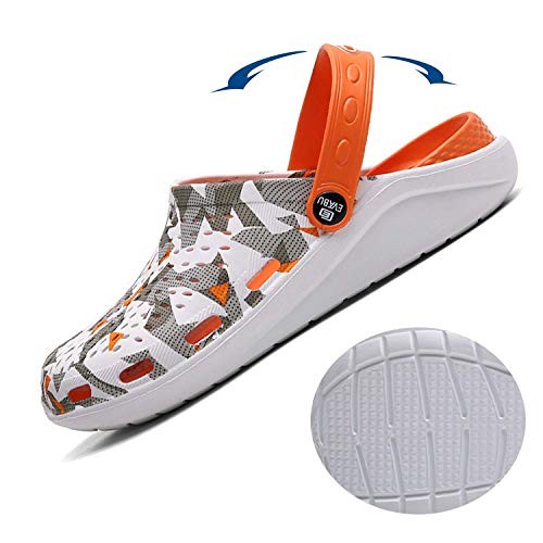 Image of CERYTHRINA Mens Womens Garden Clogs Summer Sandals Lightweight Non Slip Walking Sport Shoes Unisex Adults Clog for Pool Beach Yard Kitchen Shower