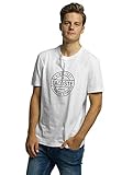 100% Baumwolle Lacoste TH1176 Herren T-Shirt Logo Druck, Rundhals, Kurzarm, Regular Fit, 100% Baumwolle Weiß (White (001)), EU 6