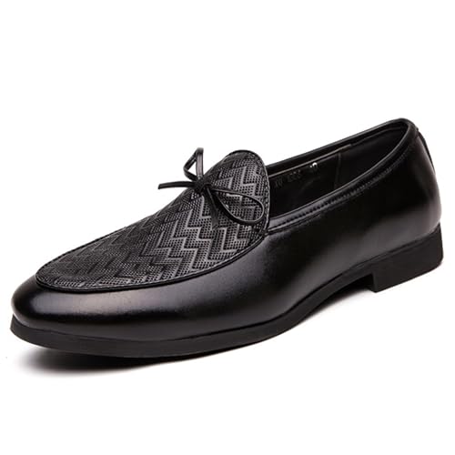 Men's Fashion Classic Suit Shoes Pointed Toe Low Top Leather Slip-On Non-Slip Softsole Party Dress Shoes