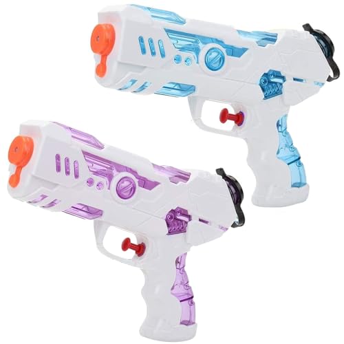 Wasserpistole Spielzeug Klein, 2 Stück Wasserpistolen Set, Wassergewehr für Erwachsene Kinder, Wasser Blaster, für Sommerpartys im Freien Strand Pool Garten Spielzeugfür Kinder Erwachsener