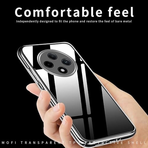 Image of REALCASE Stylish Silicone Back Cover Case for Oppo F27 Pro+ Plus 5G | Scratch Resistant Protective Crystal Clear Transparent Shock Proof Bumper Back Cover Case for Oppo F27 Pro Plus 5G