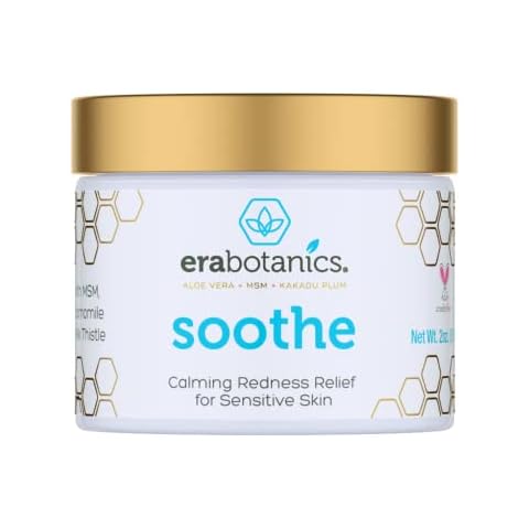 Era Organics Rosacea Redness Relief Cream - Soothe Anti Irritation Calming Face Moisturizer For Rosacea, Eczema, Acne Prone Skin- Dry, Sensitive Skin Care Milk Thistle, MSM, Avocado Oil & Chamomile Cover
