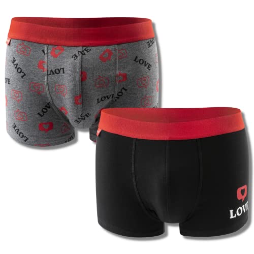 soxo Valentijnsdag Boxershort Heren Onderbroeken Heren Cadeau Voor Hem Gift For Men 2 Stukken 4 Maaten