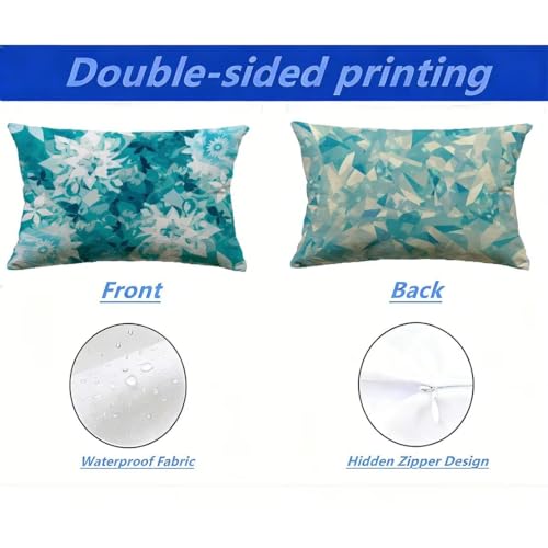 Housse de coussin décorative turquoise 40x80 pour votre patio moderne - 3