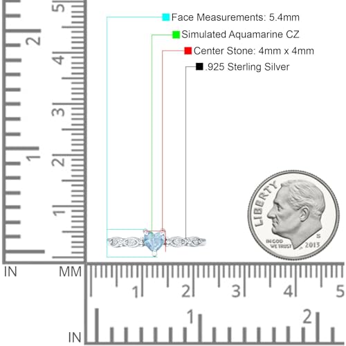OMRANII Art Deco Heart Shaped Milgrain Marquise Vintage Promise Ring Cubic Zirconia Wedding Engagement Ring 925 Sterling Silver4
