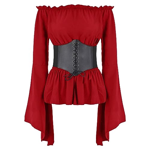 ABEHIK Damen Mittelalter Oberteil f�r Frauen Gothic Renaissance...