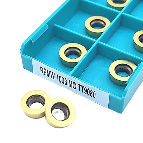 LYMFE Indexable Carbide Lathe Tool 10PCS RPMW1003MO TT9080 Carbide Lathe Milling Mill CNC Tools Milling Cutter