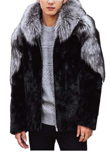 ジャケット・アウター No Mass Prod CRUCIFIED FUR COAT Amazon.com: Old DIrd Faux Fox Fur Mink Fur Coat Winter Warm Fur