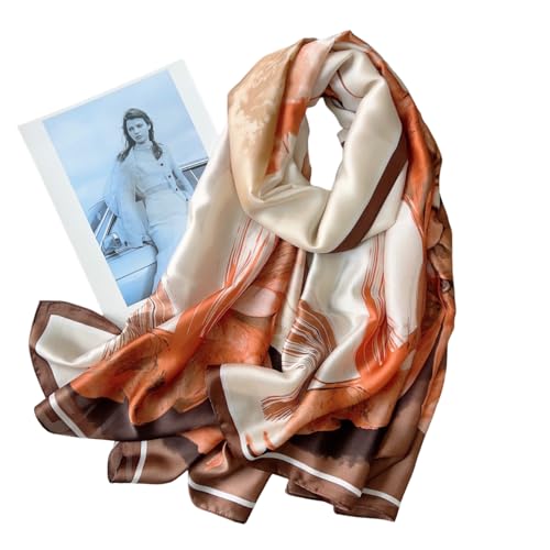 Image of Printed Poly Silken feel Scarf Stole for Women | Stylish, Soft, & Lightweight | Satin Feel Neck Scarf, Hair Scarf, Head Scarf for Women