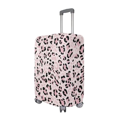 Leopard Print Beige Suitcase Covers Luggage Protector Cute Protective Animal Print Travel Luggage Accessories, XL, Fits 29-32 Inch Case3