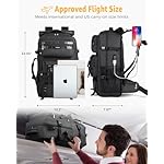 Travel Backpack for Men, 50L Carry On Flight Approved Convertible Duffle Bag with Shoe Compartment, 17 inch Laptop Luggage with USB Charging Port for Weekender Hiking, Black - Image 4