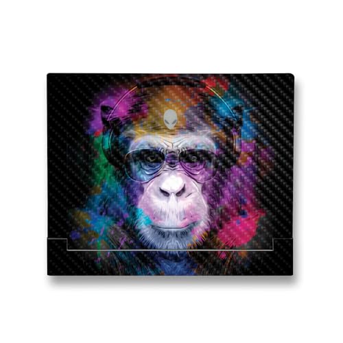 Image of MightySkins Carbon Fiber Skin Compatible with Alienware X14 R2 (2023) Full Wrap Kit - Neon Monkey | Protective, Durable Textured Carbon Fiber Finish | Easy to Apply & Change Styles | Made in The USA
