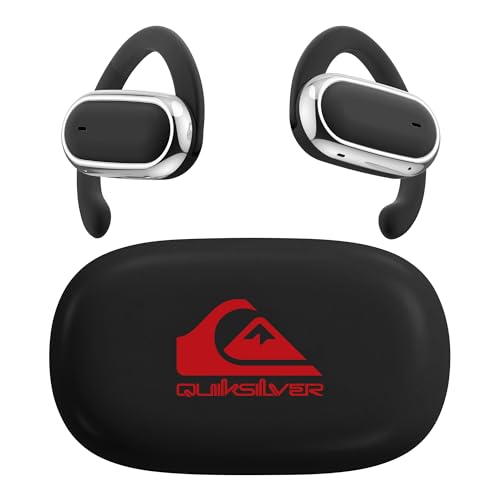 Quiksilver Écouteurs sans fil Bluetooth 5.4 avec affichage numérique intelligent et crochet d'oreille ergonomique et sécurisé, commandes tactiles,...