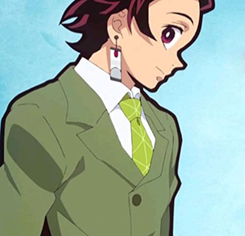 Tanjiro Earrings Kamado Tanjirou's Hanafuda Earrings For Cosplay,Anime Gift3