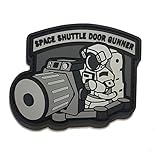 The PVC/Rubber Tactical Space Shuttle Door Gunner Patch Combat Army Morale (Hook/Loop) Patch