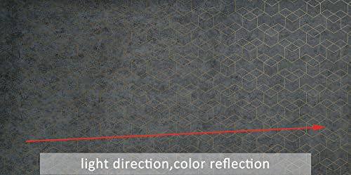 Semi-Gloss Sheen Dark Grey Wallpaper Copper Lines Non-Pasted Wall Paper Hexagonal Geometric Pattern Home Restaurant Bar Wall Decoration 20.8 In X 32.8 Ft=57 Sq.ft(Double Roll) 1 #TOP4