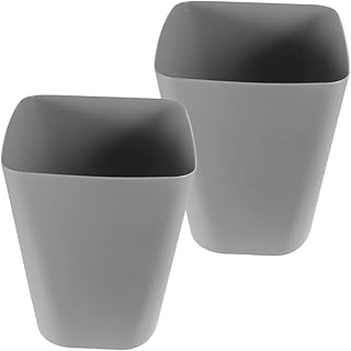 Cabilock 2pcs Plastic Trash Can Small Trash Can Planter Pot Car Wastebasket Paper Waste Basket Kitchen Waste Bins Bedroom Trash Can Rubbish Bin Recycle Bin Nursery Bins Office Simple Table