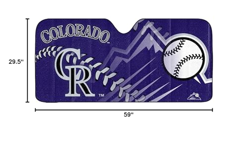 Image of FANMATS MLB Unisex-Adult Windshield Sun Auto Shade 59 inch x 29.5 inch