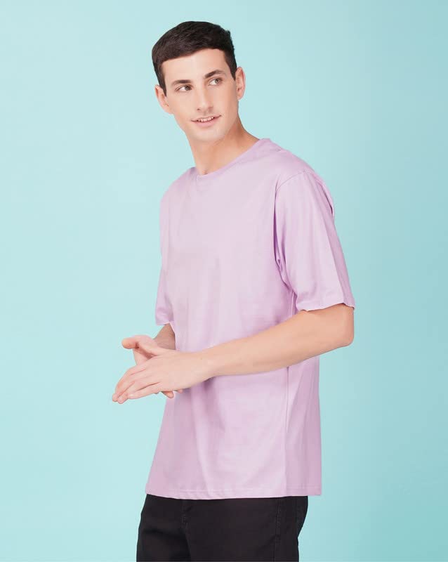 Image of Nusyl Men Solid Oversized t-Shirt - NUMCOTSH0001