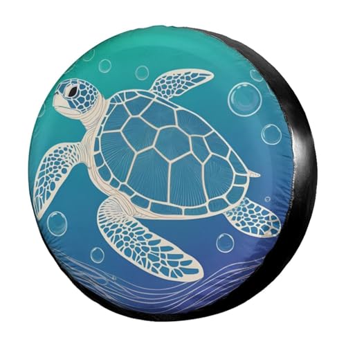 Image of Delerain Turtle Spare Tire Covers for RV Trailer SUV Truck and Many Vehicle, Wheel Covers Sun Protector Waterproof, (14 Inch for Diameter 23 inch-27 inch)