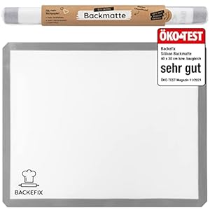 Backefix 40×30 cm Original Backfolie wiederverwendbar Silikon Backmatte BPA frei – einfach, umweltbewusst und gesund…