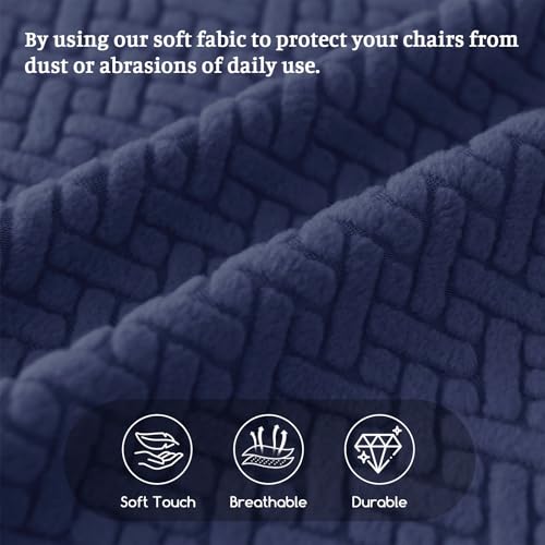 Image of FUANGUI Bar Stool Covers Set of 2, Stretch Bar Stool Seat Covers | Washable Removable Bar Chair Covers with Backs Slipcovers, Bar Chair Covers Square for Kitchen Dining Room Cafe