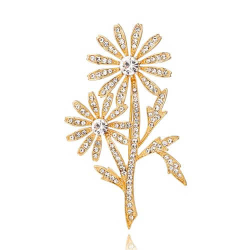 Broche tulipe en cristal micro pavé : l'accessoire de vacances idéal pour vos robes