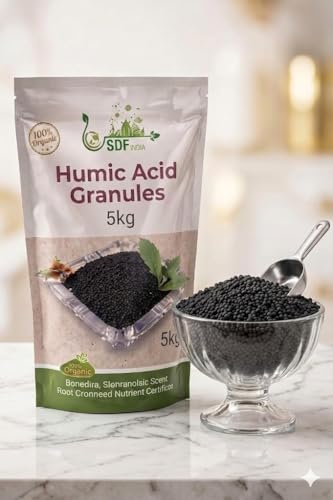 Image of SDF India HumicBoost Humic Acid Granules 5 Kg | Organic Soil Conditioner for Plants | Enhances Root Growth, Improves Soil Fertility & Nutrient Absorption | Ideal for Gardening, Farming & Potted Plants