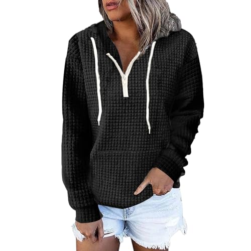 Sweat à capuche noir à cordon confortable pour homme et femme XL