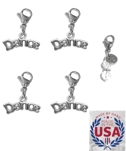 Image of Hidden Hollow Beads 4 Clip On Charms for Purse, Handbag, Keychain, Zipper Pull, Backpack, Jewelry Accessory, USA