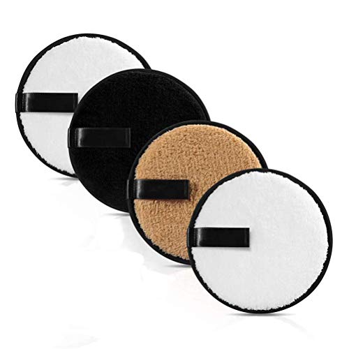 Reusable Makeup Remover Pads 4 Pack, Washable Face Cleaning Cloths, Facial Make Up Removal Wipes Soft Chemical-free Facial Pads for Toner, Mascara, Eye Shadow, Lipstick, Foundation, Eye makeup & Face