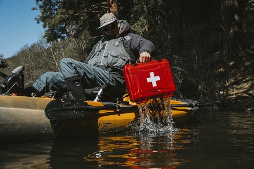 Image of NANUK 920 Waterproof First Aid Box Empty - Durable, Medical First Aid Organizer Case, IP67-Rated, Dustproof, Impact-Resistant, and Floats (15 inch x 10.5 inch x 6.2 inch) - Red