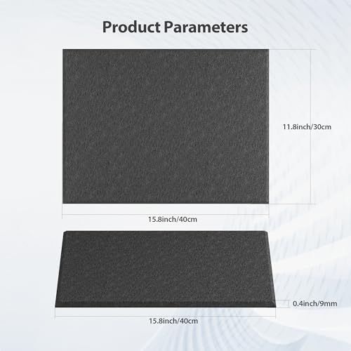 Image of 12 Pack Rectangle Acoustic Panels Self Adhesive Sound Proof Foam(Black)