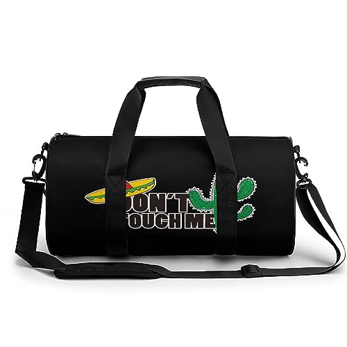 Dont Touch Me borsone da viaggio con cappello messicano e cactus stampati sportivo da palestra leggero per uomo e donna Stile: MHXYZHW