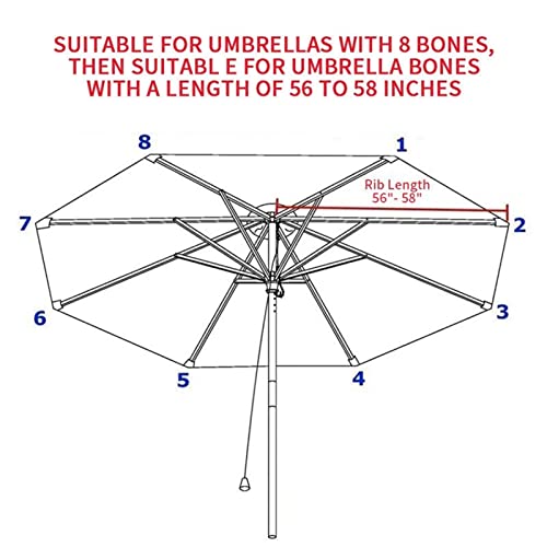 Auvent de remplacement pour parasol 3m vert, textile durable de terrasse