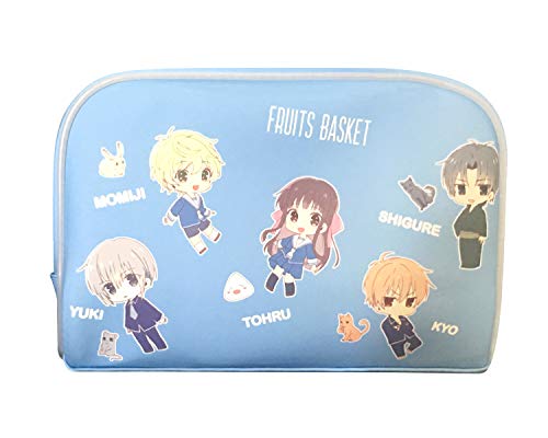 Creativity Extra-Large Cosmetic bag anime makeup cosmetic case,blue,theme Fruits Basket