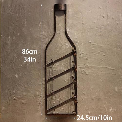 Soporte para 4 Botellas de Vino de Pared Rojo miniatura 7