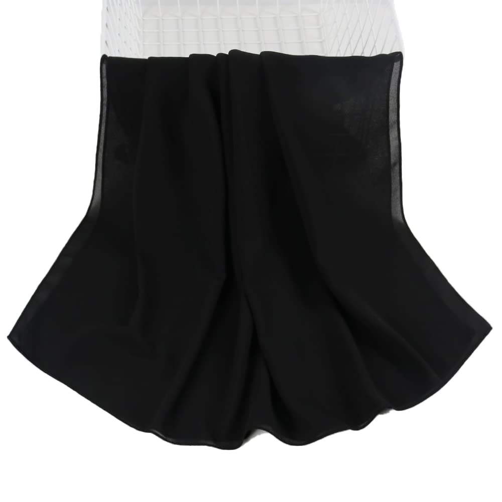 Faticinfa Women Soft Chiffon Scarves Light weight Solid Color Chiffon Hijabs Sun-proof Shawls Wrap