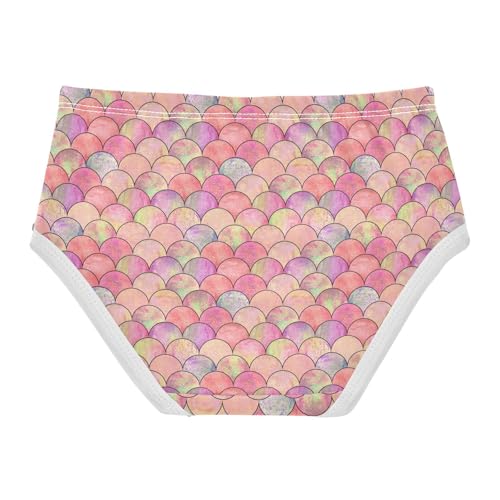 Little Girl Underwear Toddler Panties Kids Undies Mermaid Scale Colorful Soft Cotton Briefs 2T-8Y2