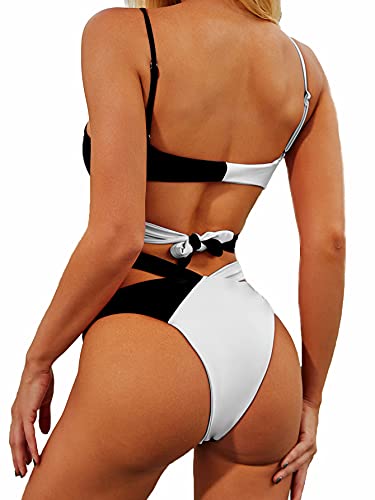 Lilosy-Sexy-Wrap-Cutout-Color-Block-Bikini-High-Cut-Brazilian-Swimsuit-Set-2-Piece