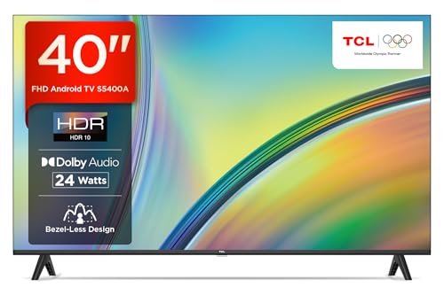 Image of TCL 101 cm (40 inches) Bezel-Less S Series Full HD Smart Android LED TV 40S5400A (Black)
