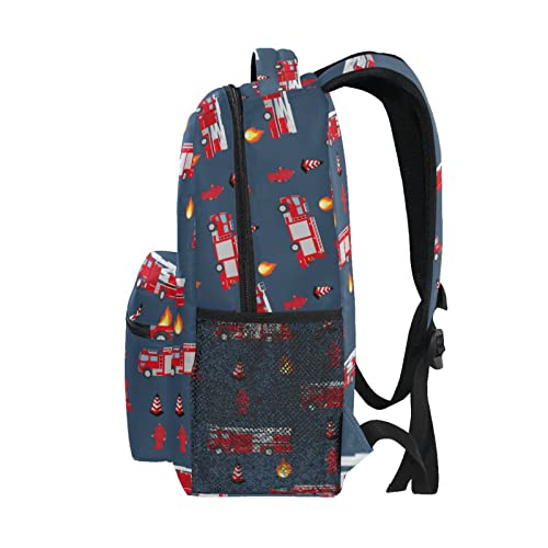 Travel-Laptop-Backpack-Daypack-College-School-Computer-Bag-Fire-Trucks-Bookbag-for-Kids-Fits-3-to-6-Years-Old Travel Laptop Backpack Daypack College School Computer Bag Fire Trucks Bookbag for Kids Fits 3 to 6 Years Old