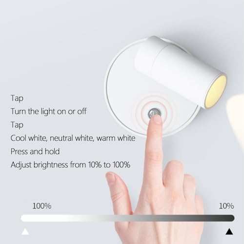 Lámpara de pared USB recargable que soluciona la falta de enchufes 5