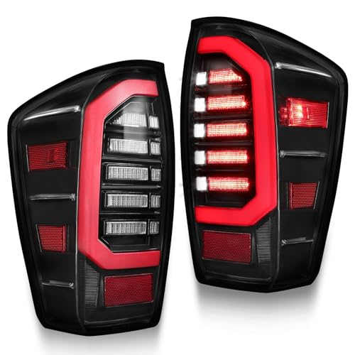 MAYELLO Plug and Play LED Tail Lights Compatible with 20162023 Toyota Tacoma Pickup SR/TRD/Limited/Trail Clear Lens Black Upgrade Rear Lamps