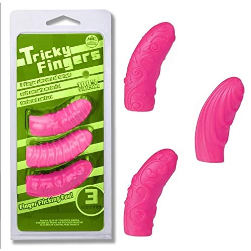 Tricky Fingers kit íntimo com 3 dedeiras massageadoras femininas texturizadas macias 100% silicone p