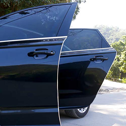 Cool·car 16Ft(5M) Car Door Edge Guards Clear U Shape Trim Molding Electroplated Glossy Rubber Seal Protector With Fits Most Cars, No Glue Needed(Electroplated Silver) #TOP6