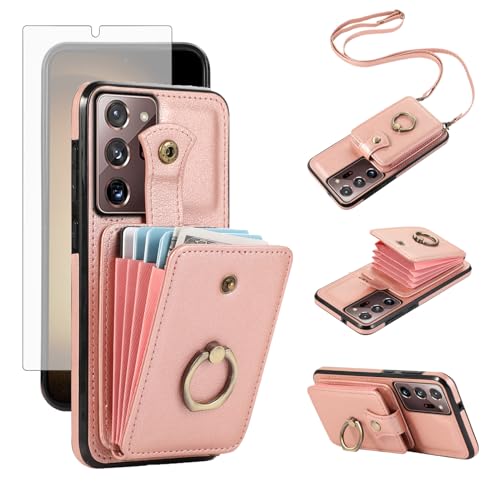 Étui portefeuille Samsung Galaxy Note 20 5G Asuwish avec porte-cartes RFID noir