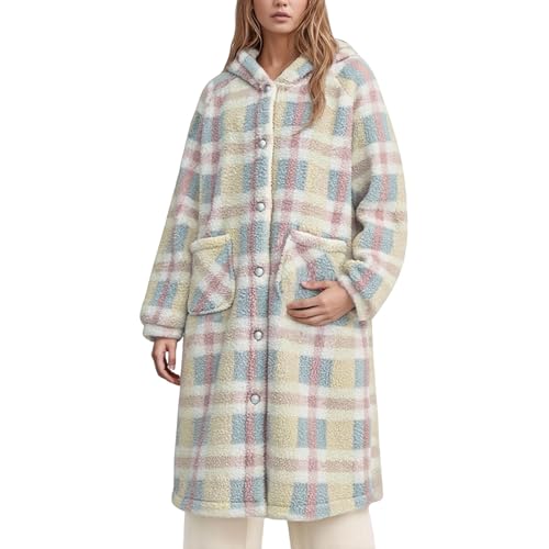 Manteau long en polaire contre le froid veste thermique à capuche